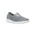 Wide Width Women's Travelactiv Slip On by Propet in Silver (Size 8 W)