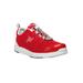 Wide Width Women's TravelWalker II Sneaker by Propet® in Red Mesh (Size 9 1/2 W)