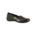 Extra Wide Width Women's Purpose Slip-On by Easy Street® in Brown Patent Croc (Size 9 1/2 WW)