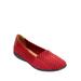 Extra Wide Width Women's The Bethany Flat by Comfortview in Crimson (Size 9 WW)