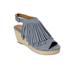 Wide Width Women's The Diane Espadrille by Comfortview in Chambray (Size 10 1/2 W)