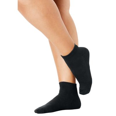 Plus Size Women's Ankle Socks by Comfort Choice in Black Pack (Size 2X) Tights