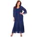 Plus Size Women's Masquerade Beaded Dress Set by Catherines in Mariner Navy (Size 26 W)