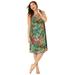 Plus Size Women's Promenade A-Line Dress by Catherines in Tropical Green (Size 3X)