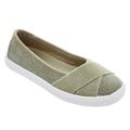 Women's The Jazlyn Slip-On Sneaker by Comfortview in Olive (Size 10 M)