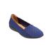 Extra Wide Width Women's The Bethany Flat by Comfortview in Navy Solid (Size 9 1/2 WW)