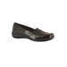 Extra Wide Width Women's Purpose Slip-On by Easy Street® in Brown Patent Croc (Size 9 WW)