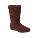 Extra Wide Width Women's The Aneela Wide Calf Boot by Comfortview in Brown (Size 9 1/2 WW)