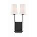 Three Posts™ Frith 2 - Light Armed Sconce Metal/Fabric in Black | 18 H x 10 W x 7 D in | Wayfair 507B78DD8C3344C280695915271F666C