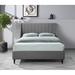 Corrigan Studio® Bernan Low Profile Platform Bed Upholstered/Velvet, Wood in Gray | 48 H x 58.5 W x 81.5 D in | Wayfair
