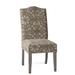 Hekman Candice Tufted Side Chair Faux Leather/Upholstered/Velvet/Fabric in Gray/Brown | 41.5 H x 19.5 W x 26.75 D in | Wayfair 72624993-075G