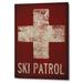 Williston Forge Ski Patrol by Ryan Fowler - Wrapped Canvas Graphic Art Print Plastic in Red | 34 H x 26 W x 1.25 D in | Wayfair