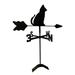 Winston Porter Sharwari Roof Mount Cat Weathervane Metal in Black | 21 H x 18 W x 13 D in | Wayfair CB4CB1AB78EA401AB3D44ADDD13D70EF