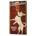 Winston Porter White Chihuahua on Red by Ryan Fowler - Wrapped Canvas Advertisements Print Metal in Red/White | 40 H x 20 W x 1.25 D in | Wayfair