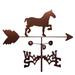 Charlton Home® Iulger Horse Draft Weathervane Metal/Steel in Brown/Gray | 30 H x 21 W x 15.5 D in | Wayfair 717973D80F8F459DA18C8AEF9497BBCD