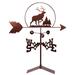 August Grove® Aletra Elk Wildlife Caribou Weathervane Metal/Steel in Brown/Gray | 30 H x 21 W x 15.5 D in | Wayfair