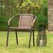 Wade Logan® Arthor Rattan Indoor-Outdoor Restaurant Stack Chair in Brown | 28.5 H x 21.75 W x 23.5 D in | Wayfair THPS2888 37984384