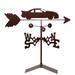 Williston Forge Fiza Stock Race Car Nascar Racing Weathervane Metal/Steel in Brown/Gray | 30 H x 21 W x 15.5 D in | Wayfair