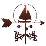 Breakwater Bay Kight Sailboat Weathervane Metal/Steel in Brown/Gray | 30 H x 21 W x 15.5 D in | Wayfair C7E24E2041FD480BB0132B9881141930