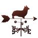 Millwood Pines Vanille Welsh Corgi Pembroke Weathervane Metal/Steel in Brown/Gray | 30 H x 21 W x 15.5 D in | Wayfair