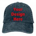 Custom Hat for Men Cowboy Cap Unisex Personalized Baseball Hat Athletic Sun Fitted Dad Caps 5 Packs, Navy
