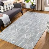 Willingham 5' x 7'6" Modern Contemporary Abstract Bohemian Light Gray/Taupe/Charcoal/Light Beige/Peach Area Rug - Hauteloom