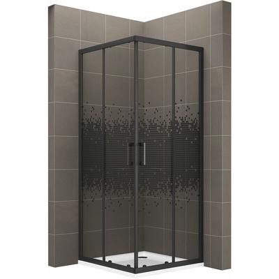 Iflair - Duschkabine mit Schiebetüren danielle aus esg Glas 180cm Hoch Square design 90x90 cm Image