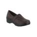 Wide Width Women's Lyndee Slip-Ons by Easy Works by Easy Street® in Brown Tool (Size 9 1/2 W)