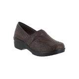 Wide Width Women's Lyndee Slip-Ons by Easy Works by Easy Street® in Brown Tool (Size 9 W)