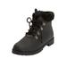 Extra Wide Width Women's The Vylon Hiker Bootie by Comfortview in Black (Size 10 1/2 WW)