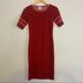 Lularoe Dresses | Nwt Lularoe Llr Red Julia Knit Dress 00-0 Xxs | Color: Red | Size: Xxs