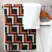 ArtVerse Cincinnati Microfiber Bath Towel Polyester in Orange/Black | 30 W x 60 D in | Wayfair NFQ038-STWS30