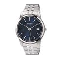 Seiko Herren-Uhr Quarz Edelstahl mit Edelstahlband SUR399P1, Blau