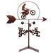 Williston Forge Franc Dirt Bike Motorcycle Weathervane Metal/Steel in Brown/Gray | 30 H x 21 W x 15.5 D in | Wayfair