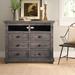 Birch Lane™ Wolferstorn 6 Drawer 48" W Solid Wood Double Dresser Wood in Gray | 40 H x 48 W x 18 D in | Wayfair FEE238EE50B94B4890CC913CFA91A97A