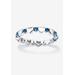 Women's Simulated Birthstone Heart Eternity Ring by PalmBeach Jewelry in September (Size 7)