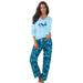 Plus Size Women's Cozy Pajama Set by Dreams & Co. in Deep Teal Moose (Size 30/32) Pajamas