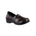 Women's Laurie Slip-On by Easy Street in Black Floral Bright Groovy (Size 9 M)