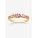 Women's Yellow Gold-Plated Simulated Birthstone Ring by PalmBeach Jewelry in June (Size 8)