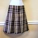 Burberry Skirts | Burberry London Plaid Pleated Skirt | Color: Brown/Gray | Size: 12