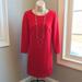 J. Crew Dresses | J Crew B4804 Red Above Knee Sheath Dress - 0 | Color: Red | Size: 0