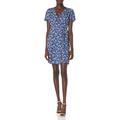 French Connection Women's Jersey Wrap Dress, Allure Blue Multi, 10