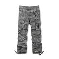 OCHENTA Men's Combat Cargo Trousers Camouflage Army Military Tactical Work Pants #3357 Camo Z Grey 34
