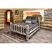 Loon Peak® Montana Collection Pine Bed Wood in Gray | 47 H x 80 W x 94 D in | Wayfair 4BA40127F5FF4DFA9D6D46B826355146