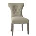 Hekman Bryn Tufted Wingback Side Chair Faux Leather/Upholstered/Velvet/Fabric in Gray/White | 40 H x 24 W x 26.5 D in | Wayfair 72751381-092G