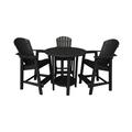 Latitude Run® Glodine Outdoor Bar Table & Chairs Set - Poly Outdoor Furniture Plastic in Black | 38 H x 35.5 W x 35.5 D in | Wayfair