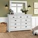 Birch Lane™ Wolferstorn 9 Drawer Dresser w/ Mirror Wood in Gray | 79 H x 64 W x 19 D in | Wayfair AE8D3606BC2046AE8E0110C768AB20D7