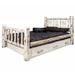 Millwood Pines Montana Collection Lodge Pole Pine Storage Bed Wood in White | 47 H x 60 W x 87 D in | Wayfair 7D878E4EC5D44B38A620C75E7C5DDA55