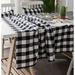 Gracie Oaks Radu Buffalo Checkered Tablecloth Cotton Blend in Black | 55 D in | Wayfair 7D12E955053740B7877FC627E730D289