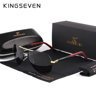 KINGSEVEN – lunettes de soleil polarisées Vintage en aluminium pour hommes marque classique